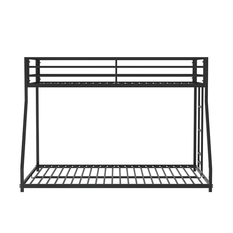 Rothwell Matte Black Twin/Full Metal Bunk Bed