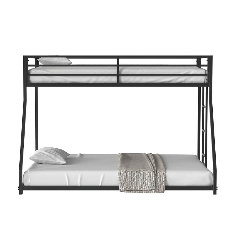 Rothwell Matte Black Twin/Full Metal Bunk Bed