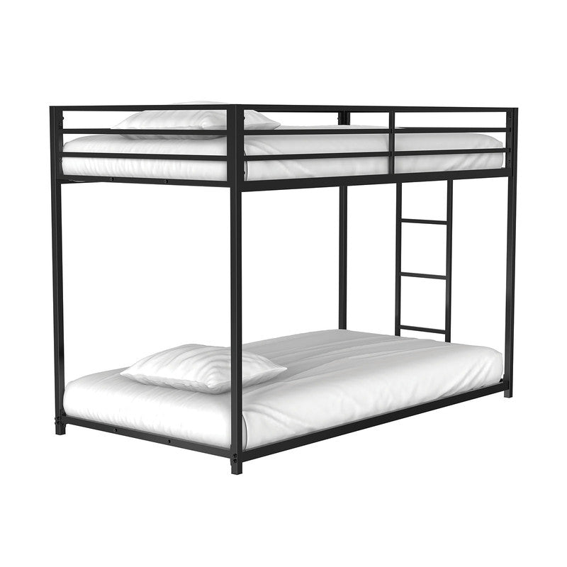 Rothwell Matte Black Twin/Twin Metal Bunk Bed