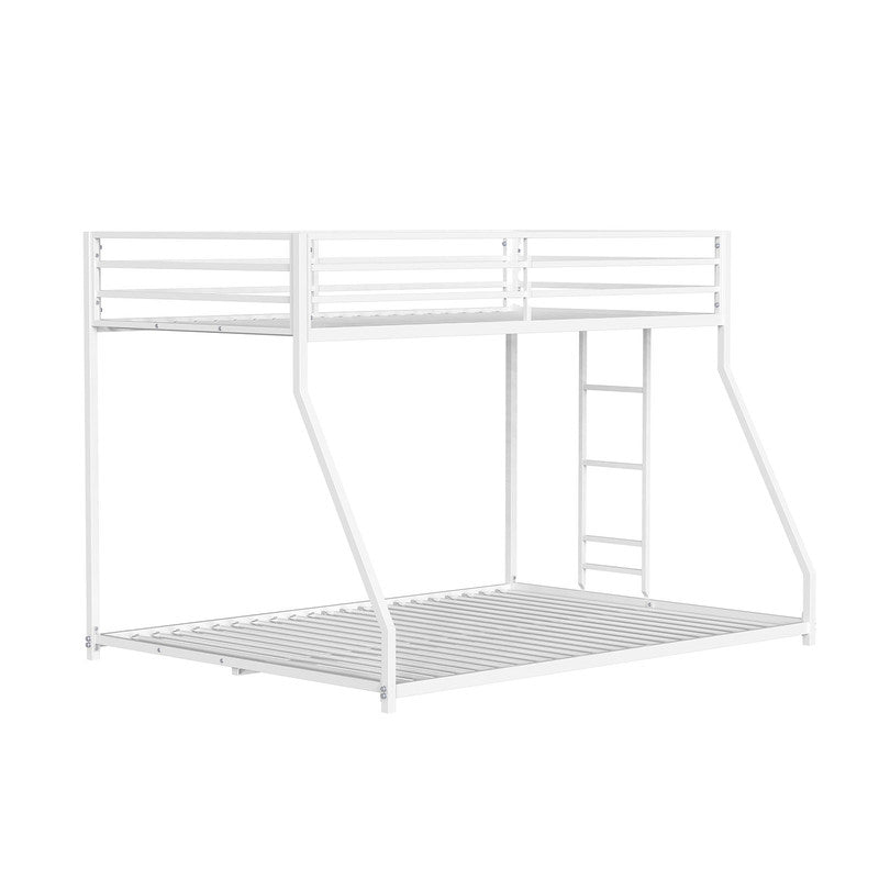 Rothwell Matte White Twin/Full Metal Bunk Bed