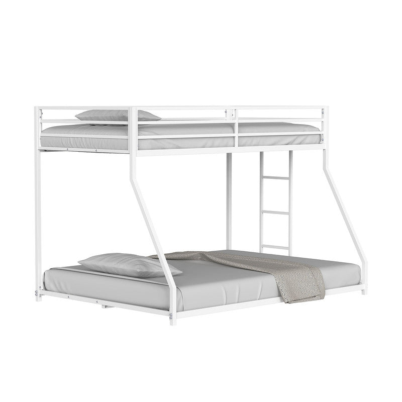 Rothwell Matte White Twin/Full Metal Bunk Bed