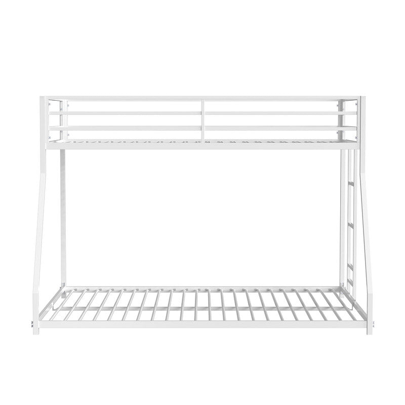 Rothwell Matte White Twin/Full Metal Bunk Bed