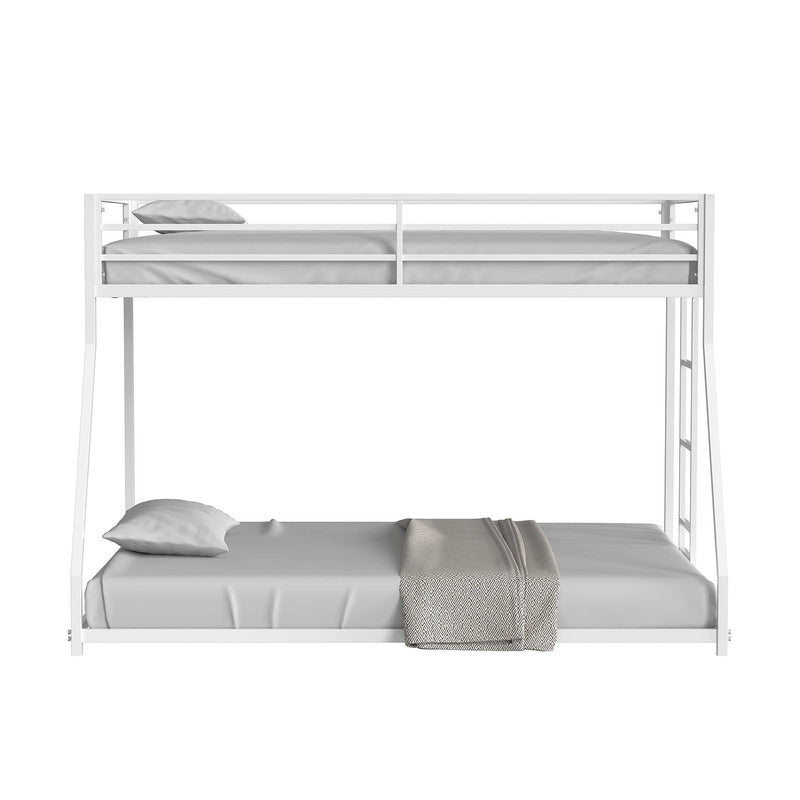 Rothwell Matte White Twin/Full Metal Bunk Bed