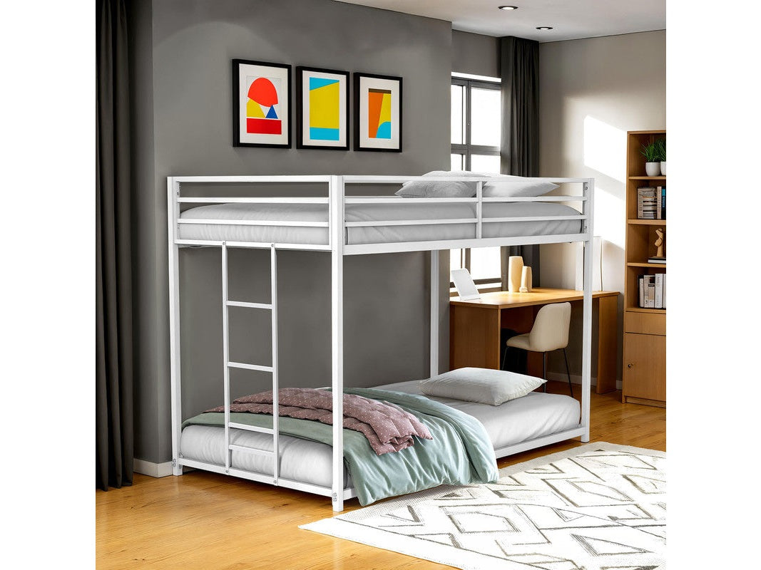 Rothwell Matte White Twin/Twin Metal Bunk Bed