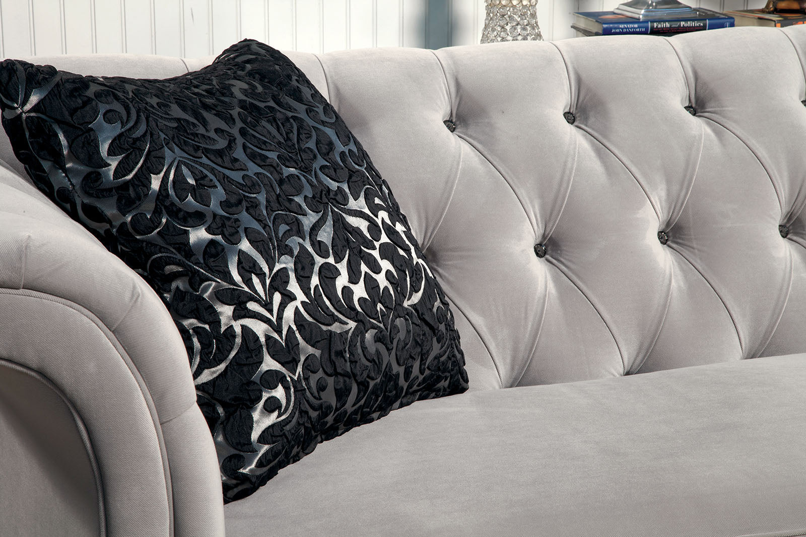 Rotterdam Warm Gray/Black/Silver Sectional