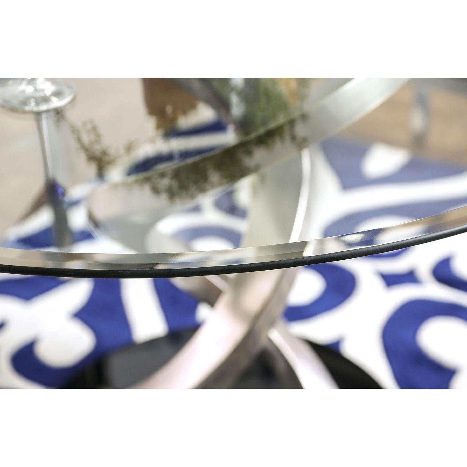 Roxo Silver & Black 5pc Dining Set