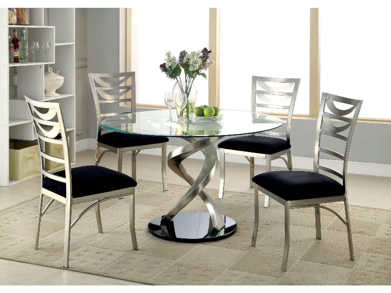 Roxo Silver & Black Dining Table