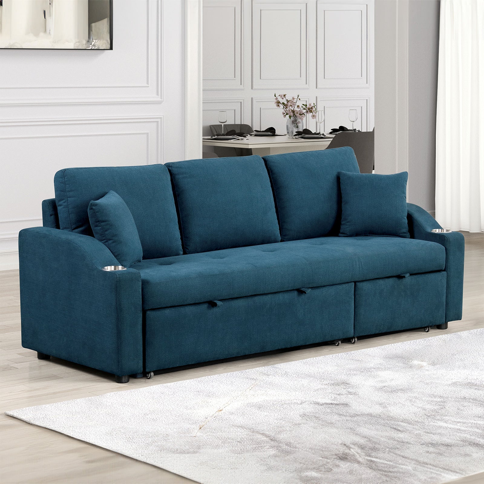 Royden Blue Sleeper Sofa