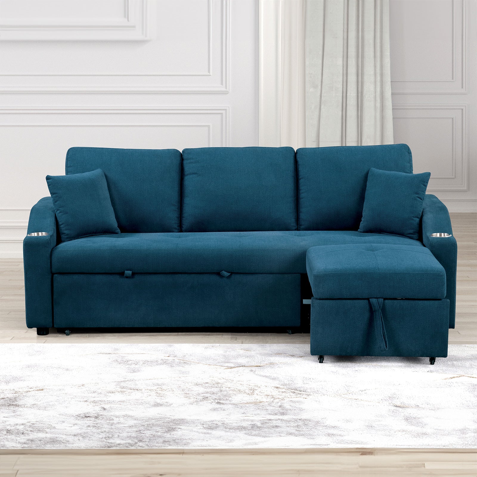 Royden Blue Sleeper Sofa