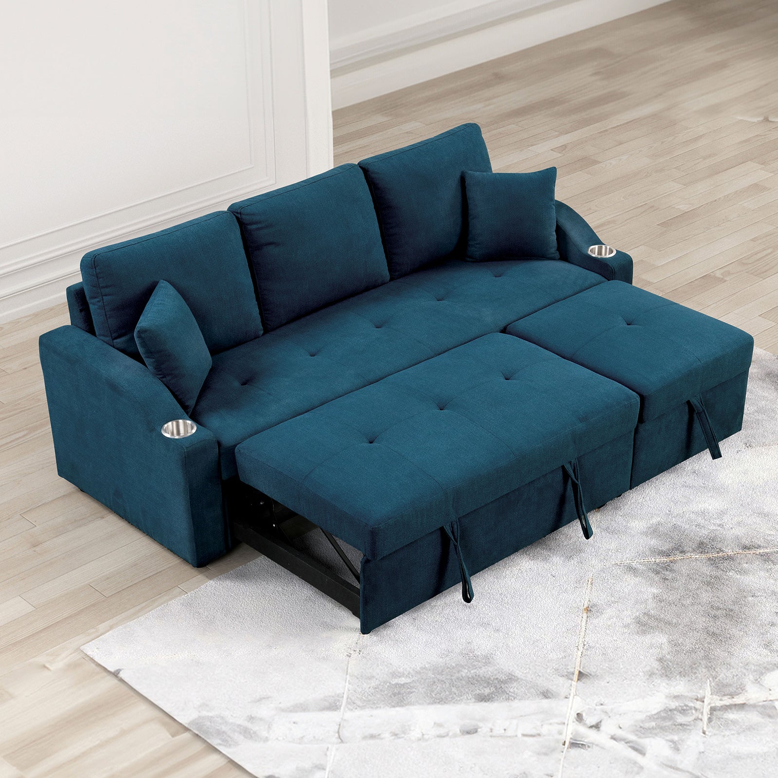Royden Blue Sleeper Sofa