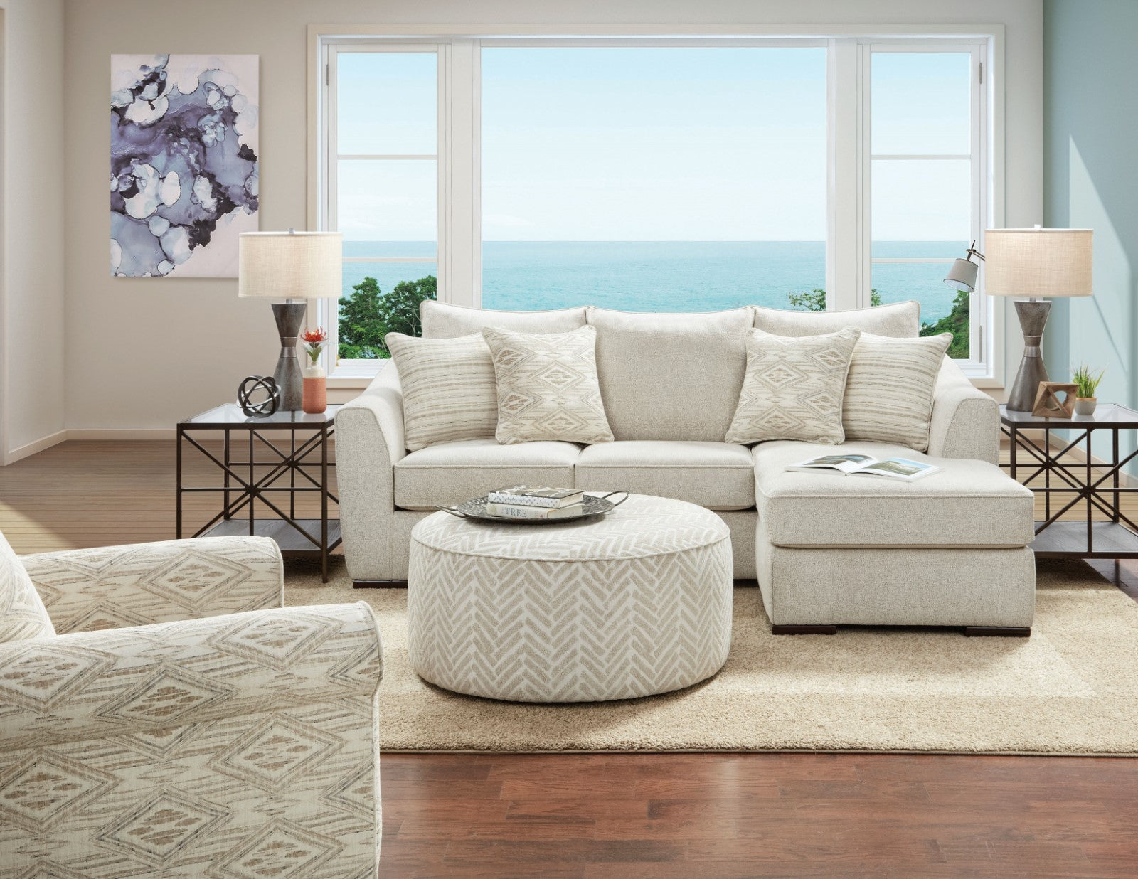 Saltney Ivory Sectional