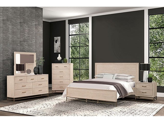 Sandnes Light Oak Queen 5 Piece Bedroom Set w/Chest