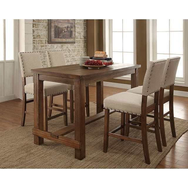 Sania Rustic Oak Counter Height Chair (Set of 2)