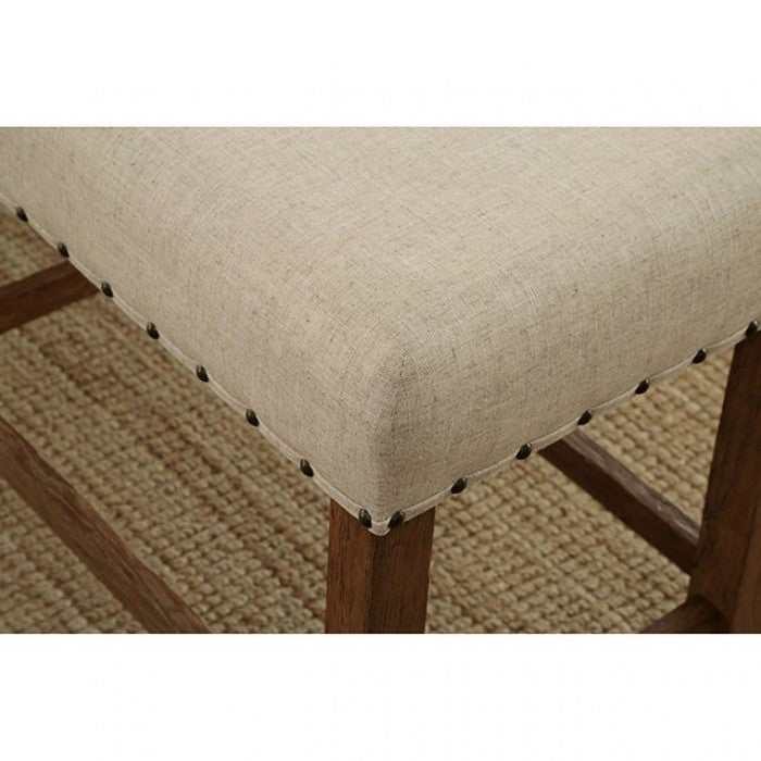 Sania Rustic Oak & Ivory Bar Chair (Set of 2)