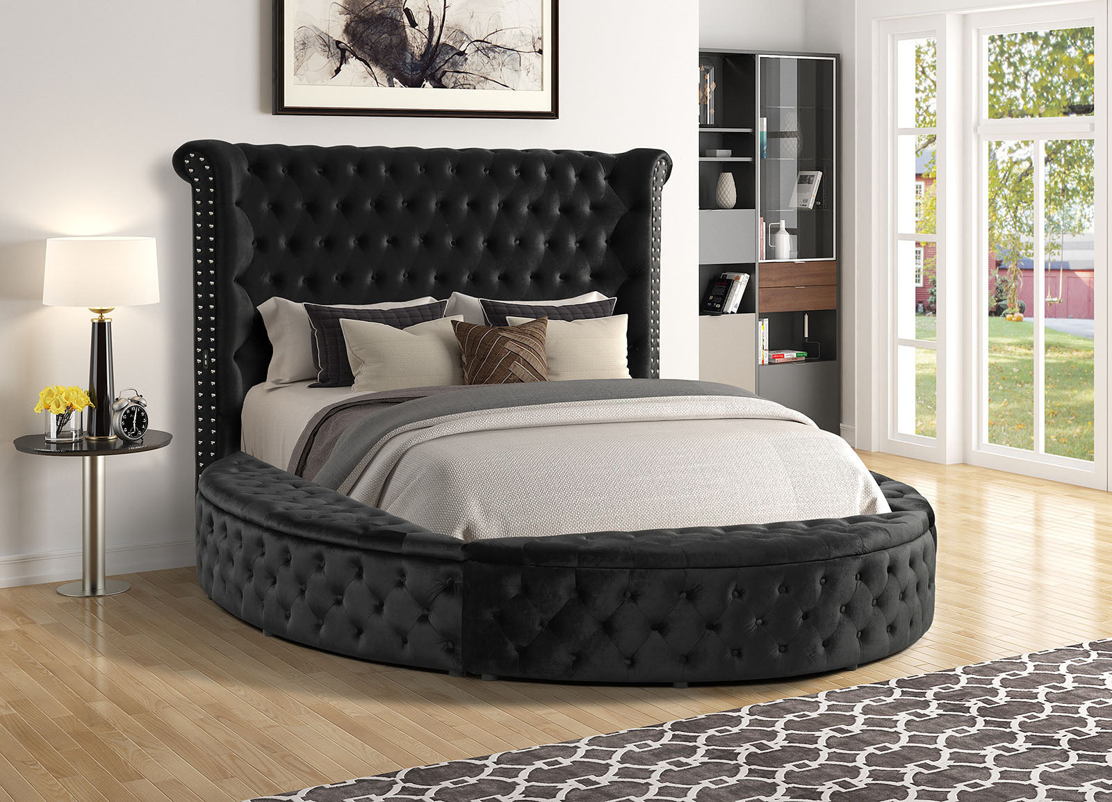 Sansom Black 4 Pc. Queen Bedroom Set