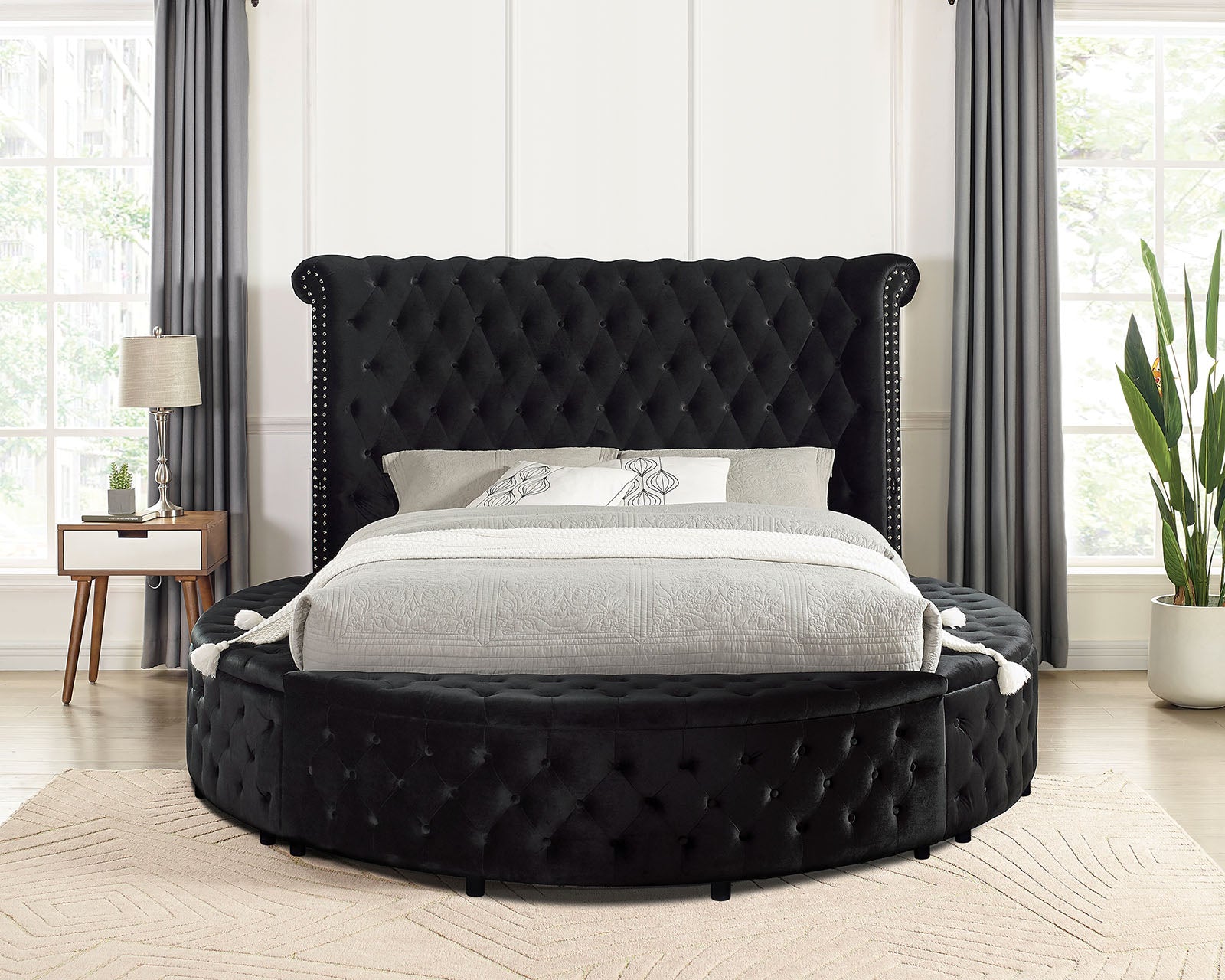 Sansom Black 4 Pc. Queen Bedroom Set