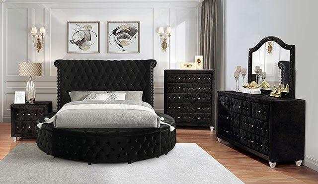 Sansom Black Eastern King Storage Bed
