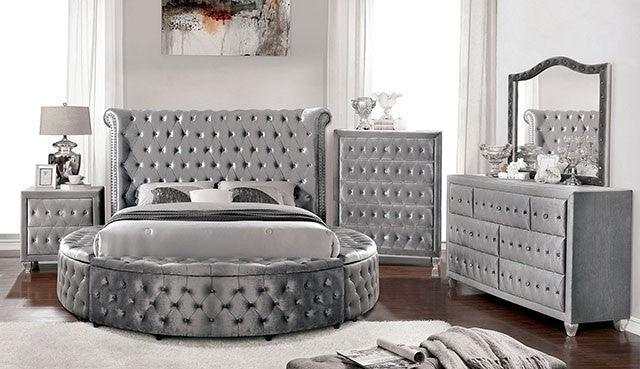 Sansom Gray Eastern King Storage Bed