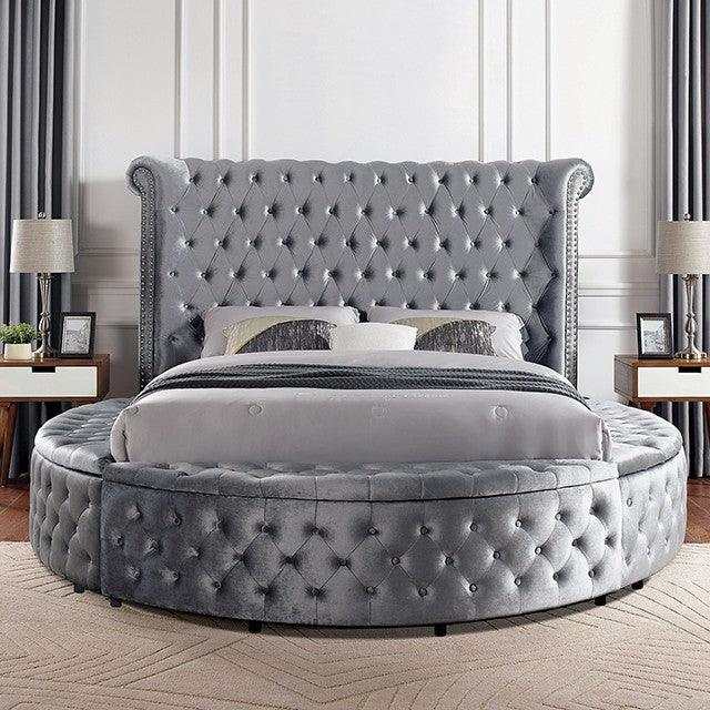 Sansom Gray Queen Storage Bed