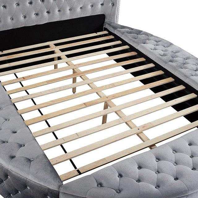 Sansom Gray Queen Storage Bed