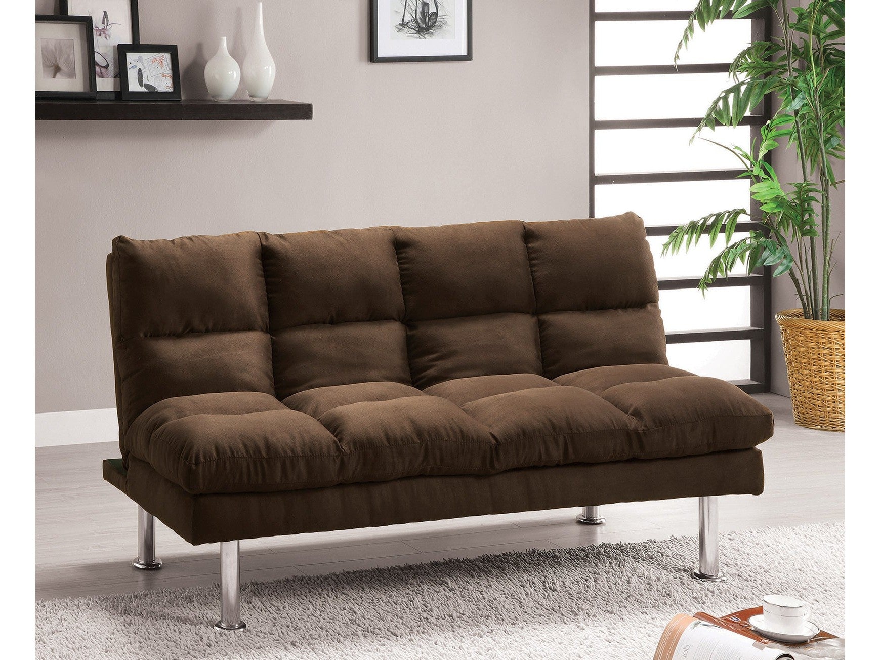 Saratoga Dark Brown Futon Sofa Bed