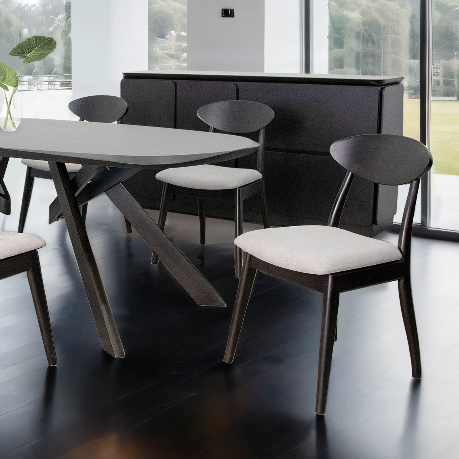 Sargans Black Dining Table