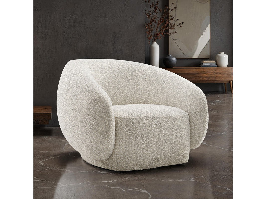 Savino Beige Swivel Chair