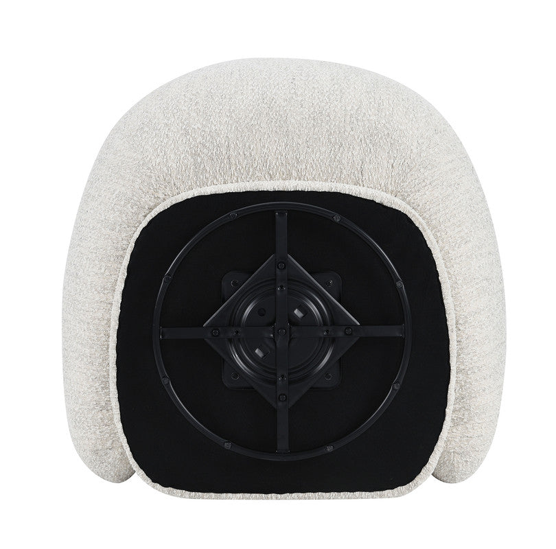 Savino Beige Swivel Chair