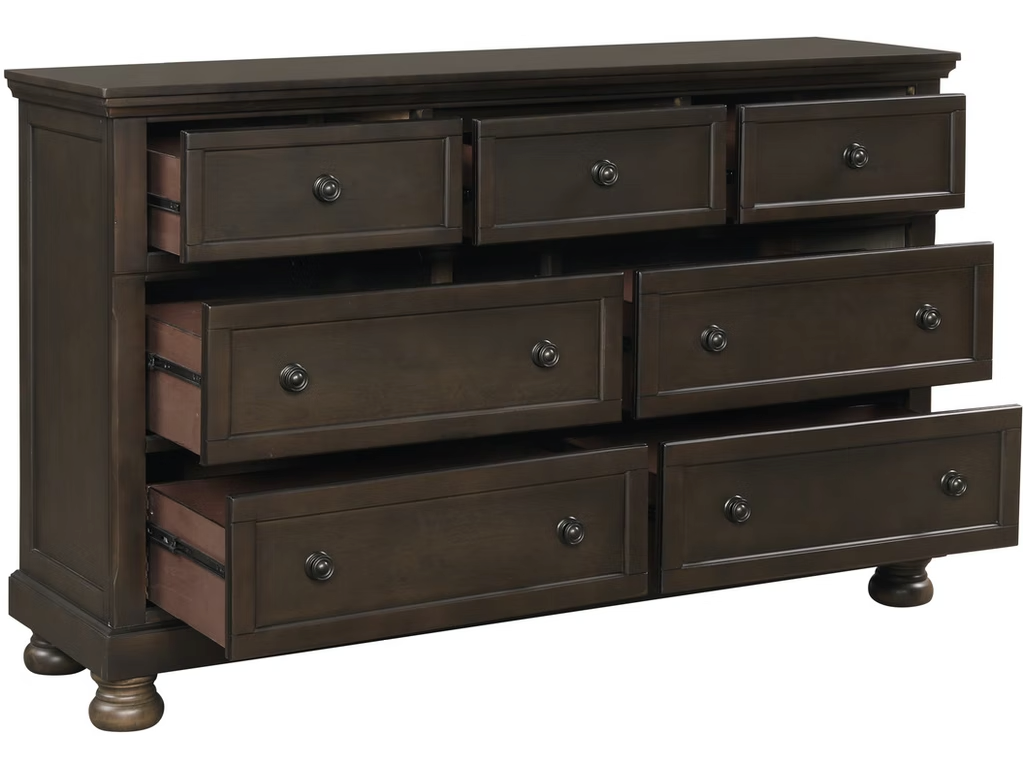 Begonia Grayish Brown Dresser with Hidden Drawer