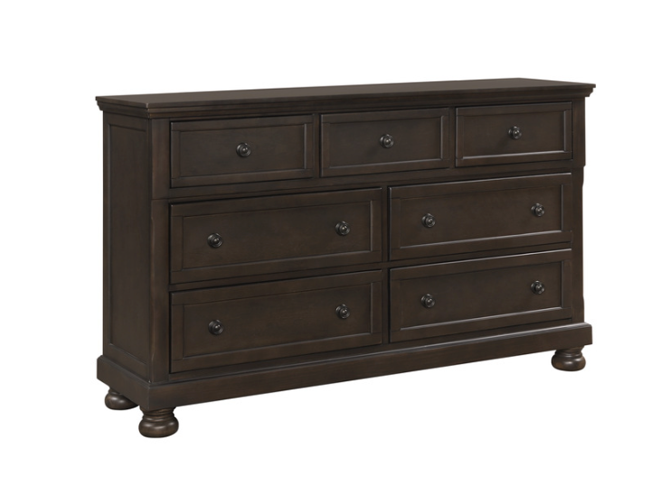 Begonia Grayish Brown Dresser with Hidden Drawer