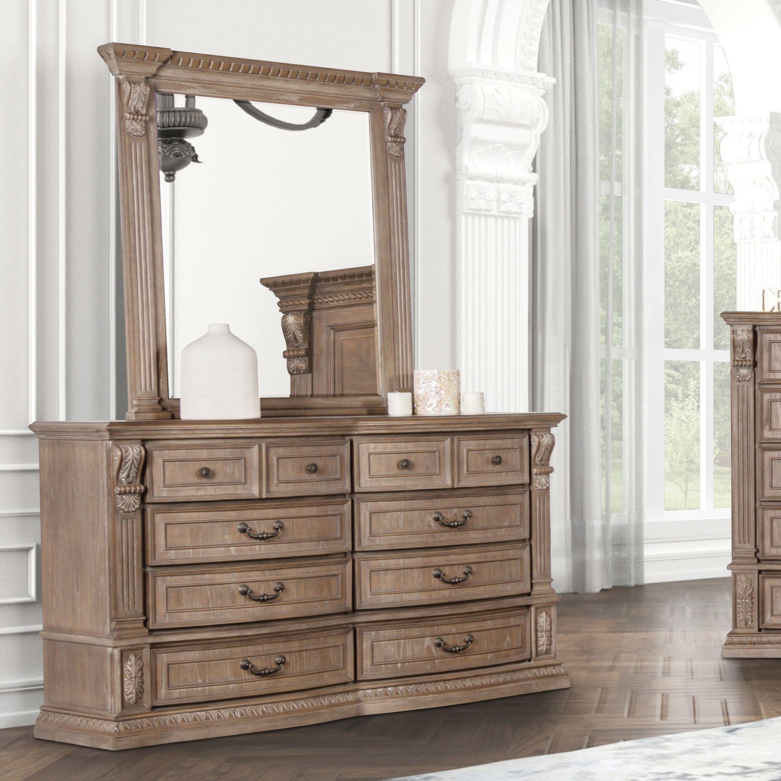 Sevenoaks Weathered Oak 5 Pc. Queen Bedroom Set w/ 2NS