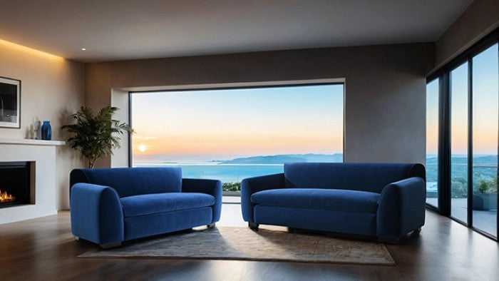 Severo Royal Blue Loveseat