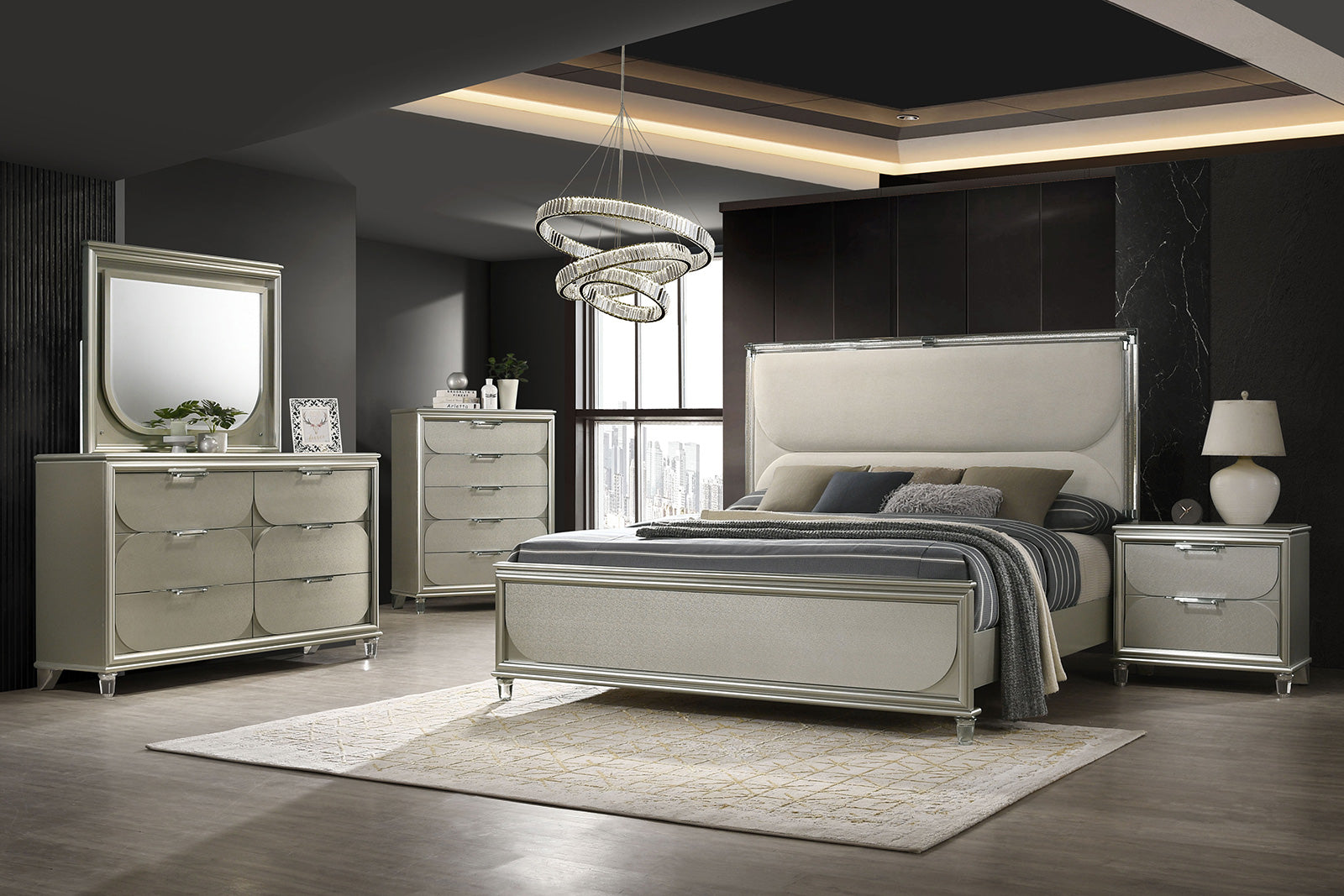 Sheridan Silver Nightstand