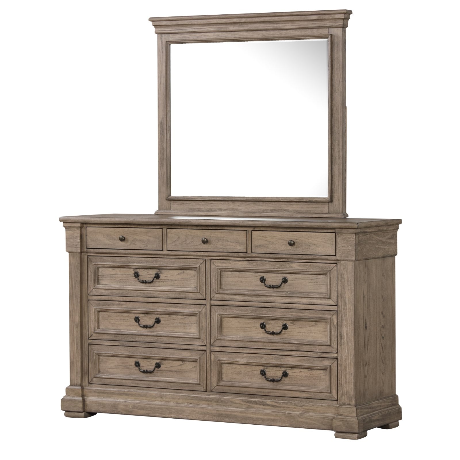 Sheringham Brown Queen 5 Piece Bedroom Set w/2 Nightstands