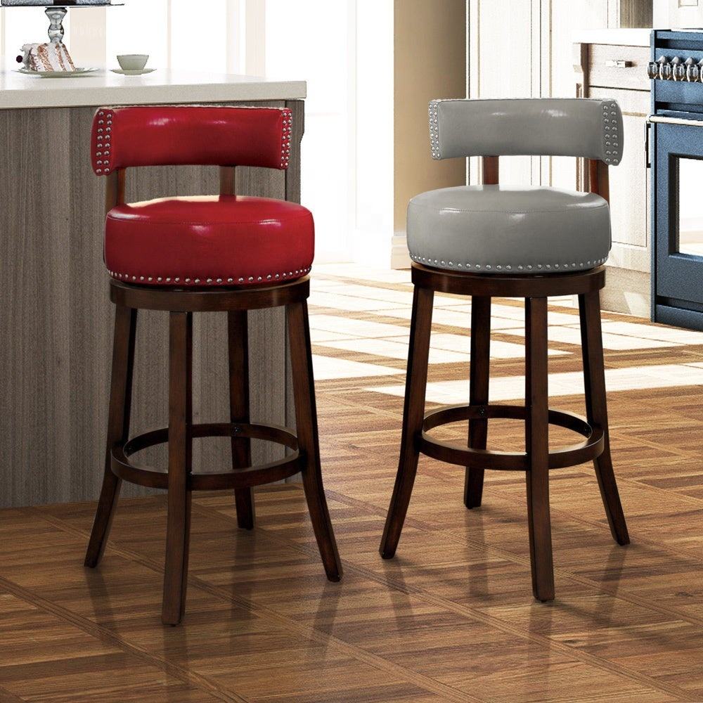 Shirley Dark Oak/Gray 29" Bar Stool
