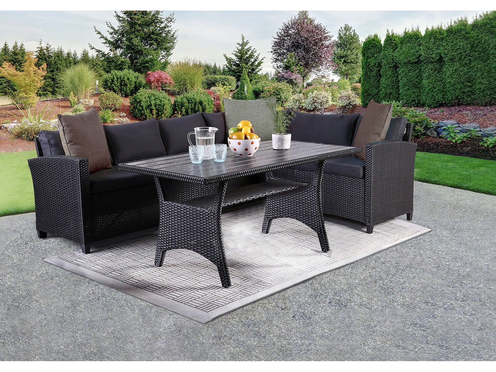 Shonda Black 3 Pc. Patio Dining Set