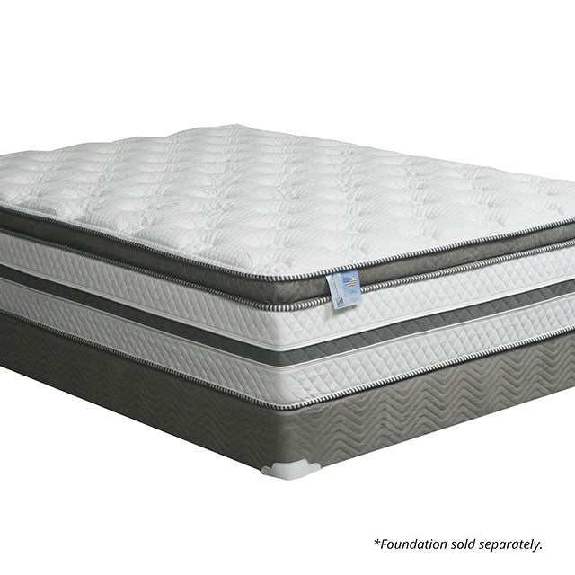 Siddalee White/Gray 16" Euro Pillow Top Queen Mattress