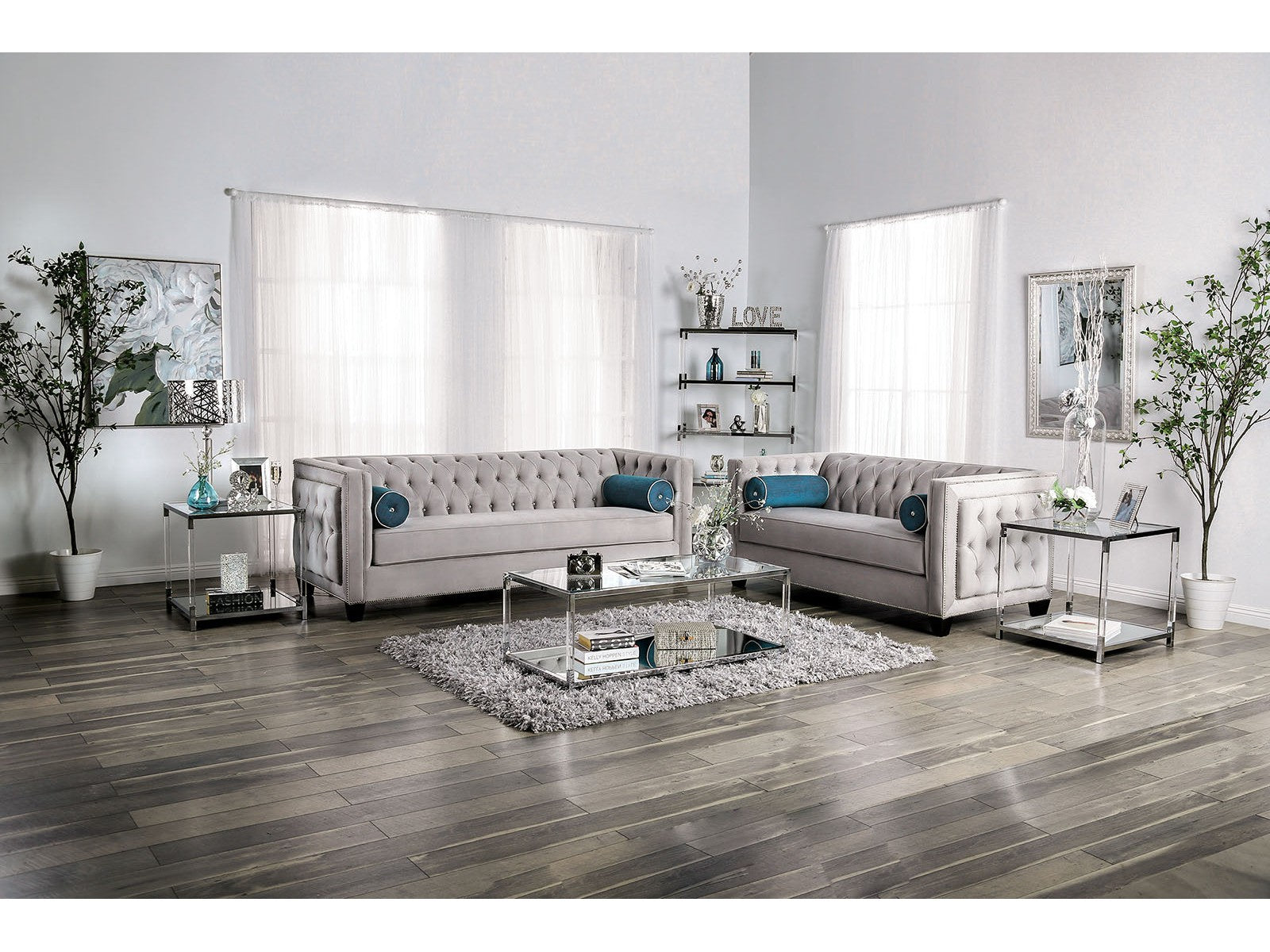 Silvan Gray Sofa & Loveseat