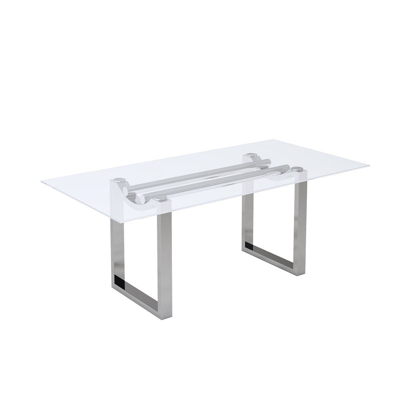Silvestri Chrome/Black 7 Pc. Dining Table Set