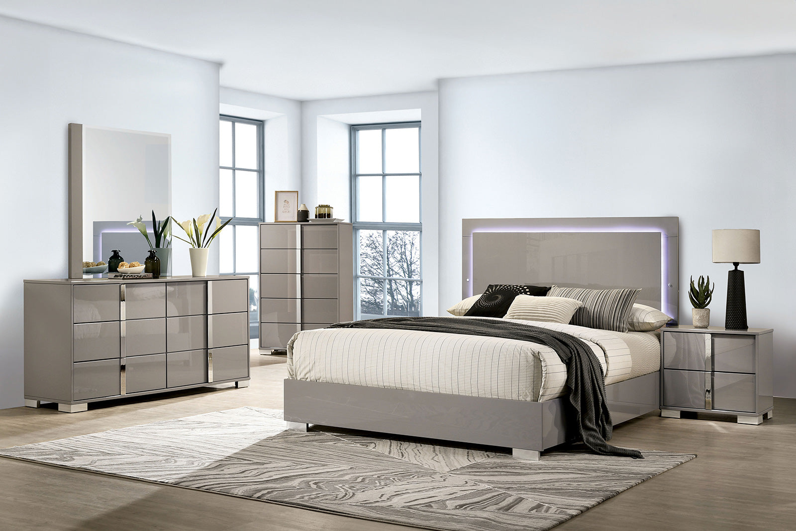 Sinistra Beige Eastern King Bed