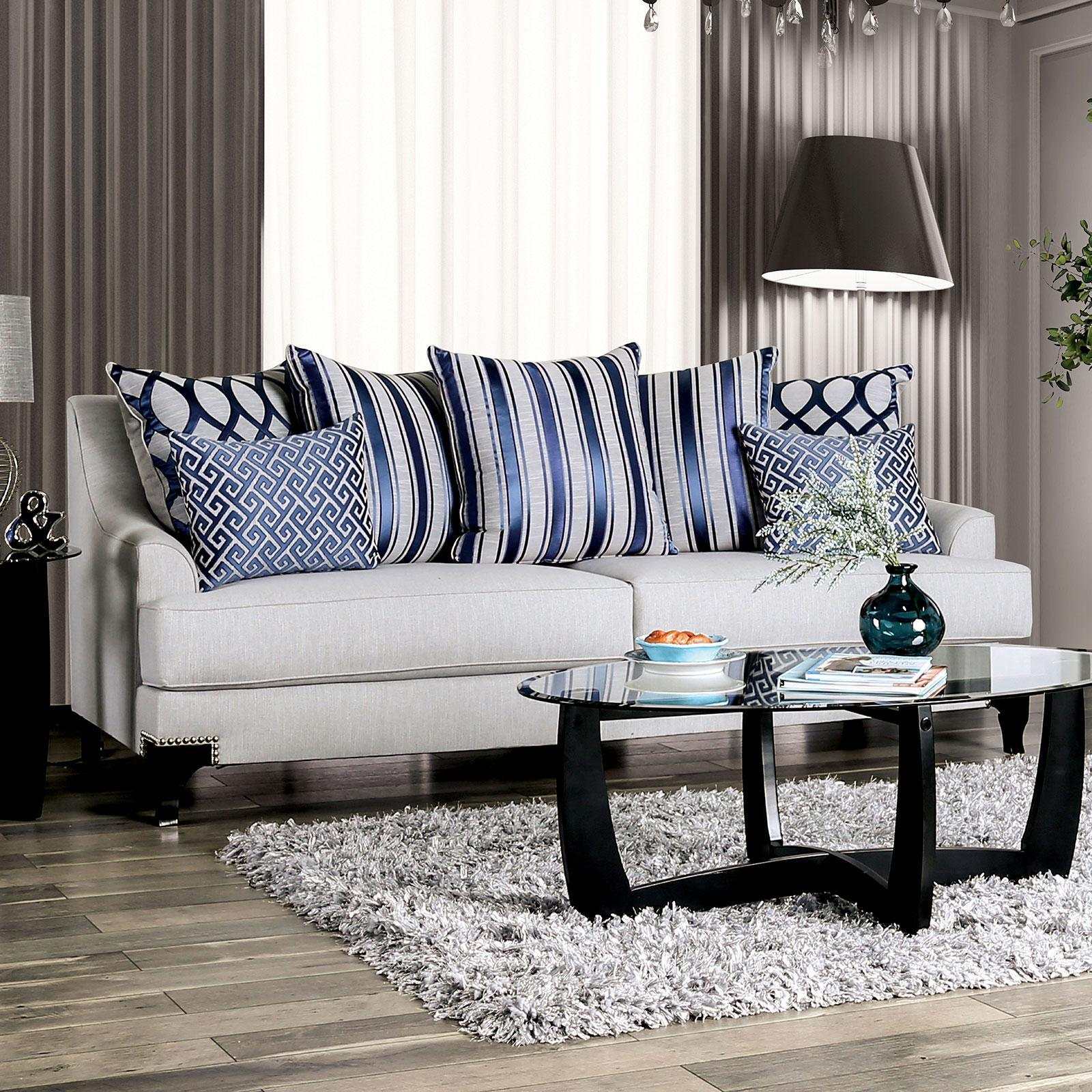 Sisseton Light Gray Stationary Sofa & Loveseat 2pc