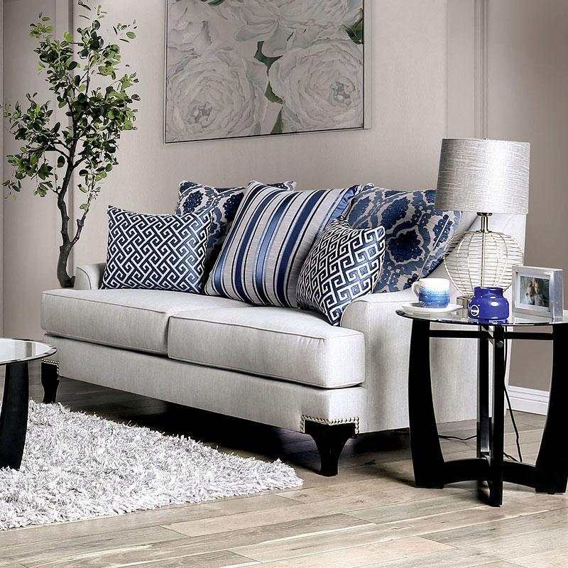 Sisseton Light Gray Stationary Sofa & Loveseat 2pc