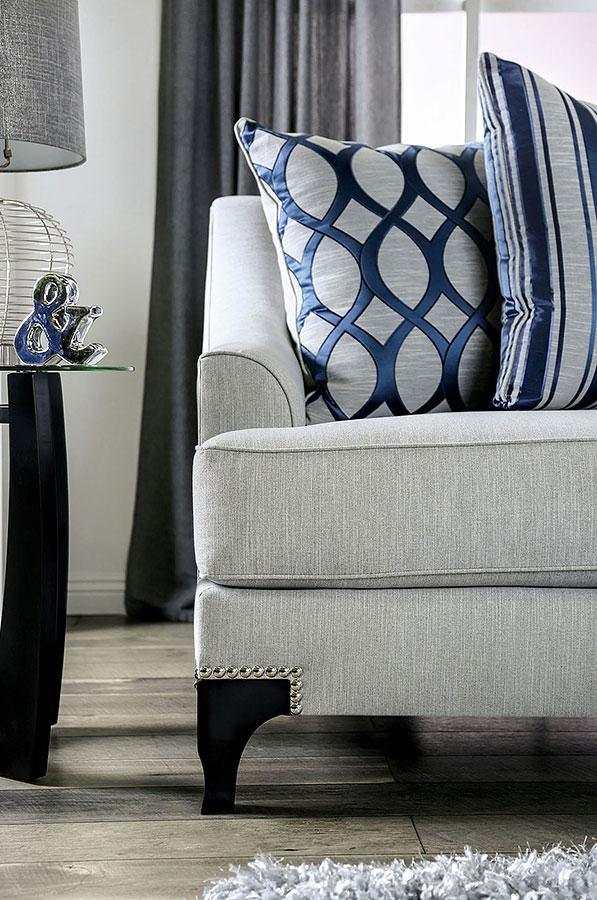 Sisseton Light Gray Stationary Sofa & Loveseat 2pc
