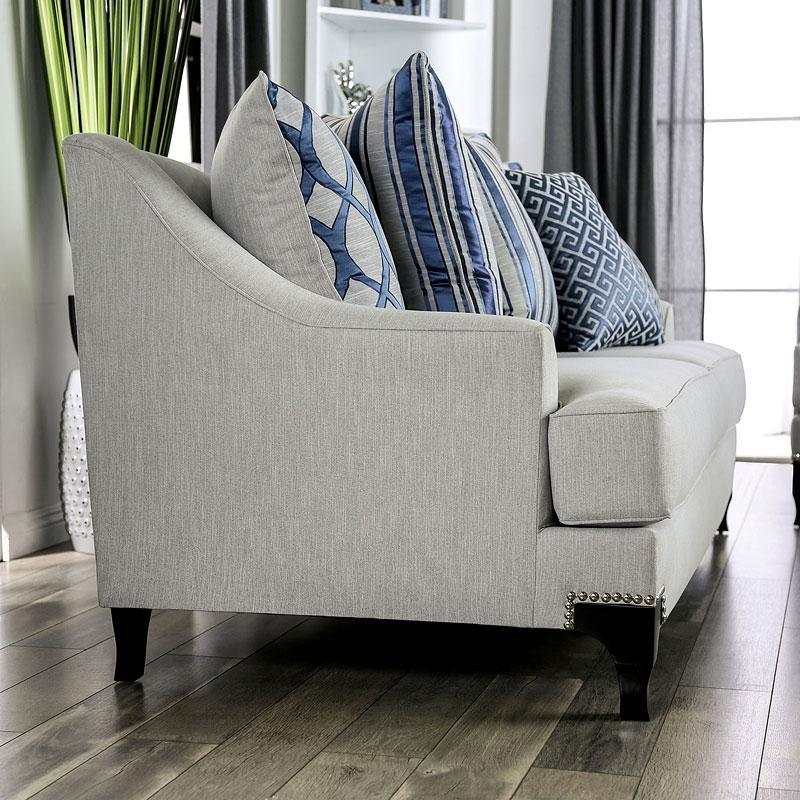 Sisseton Light Gray Stationary Sofa & Loveseat 2pc