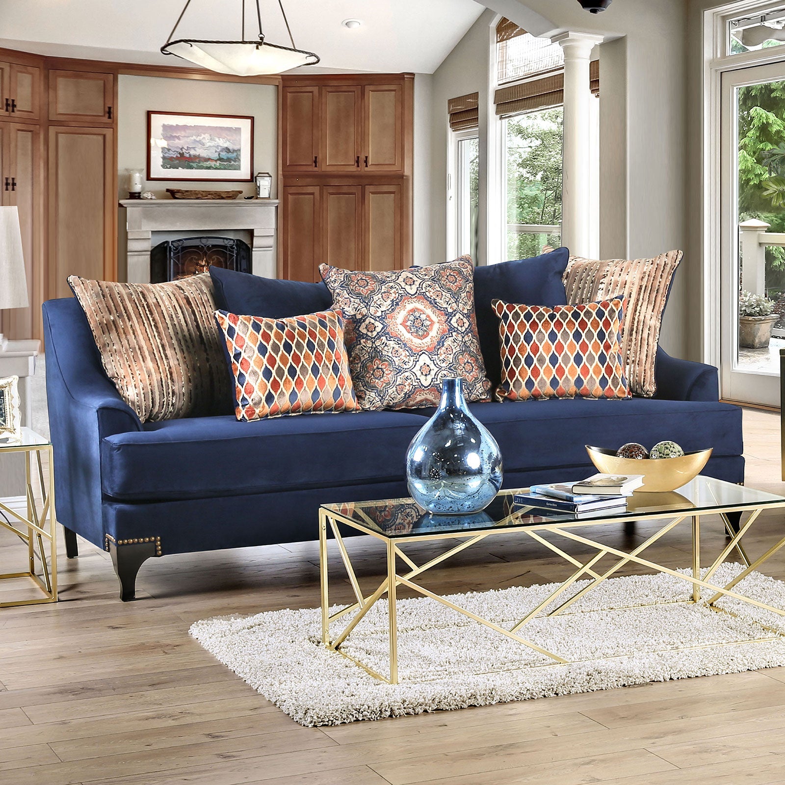 Sisseton Navy Sofa & Loveseat