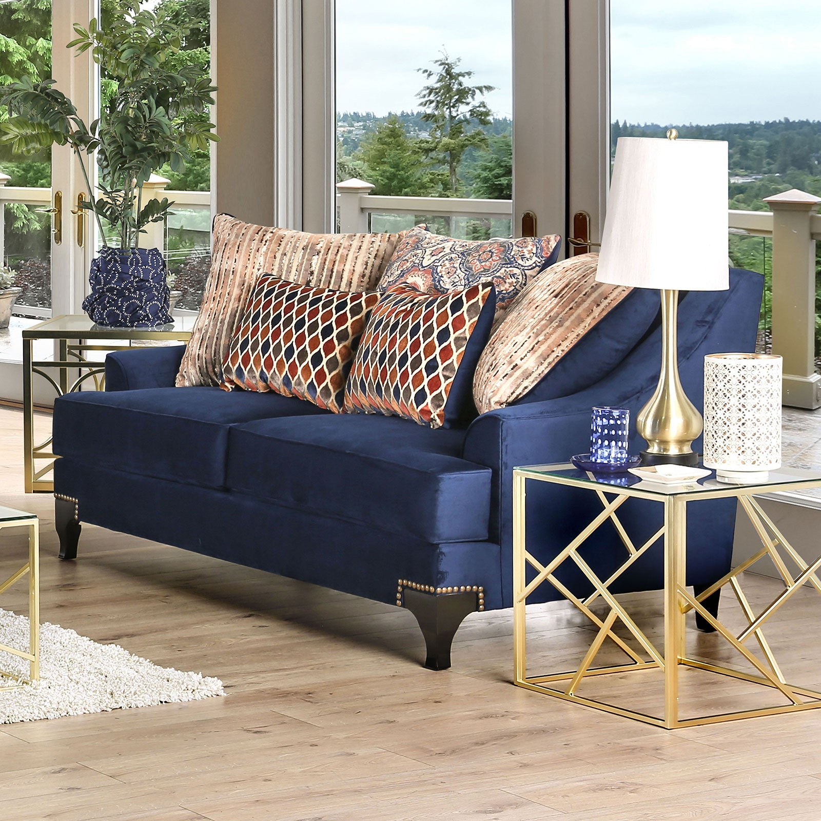 Sisseton Navy Sofa & Loveseat