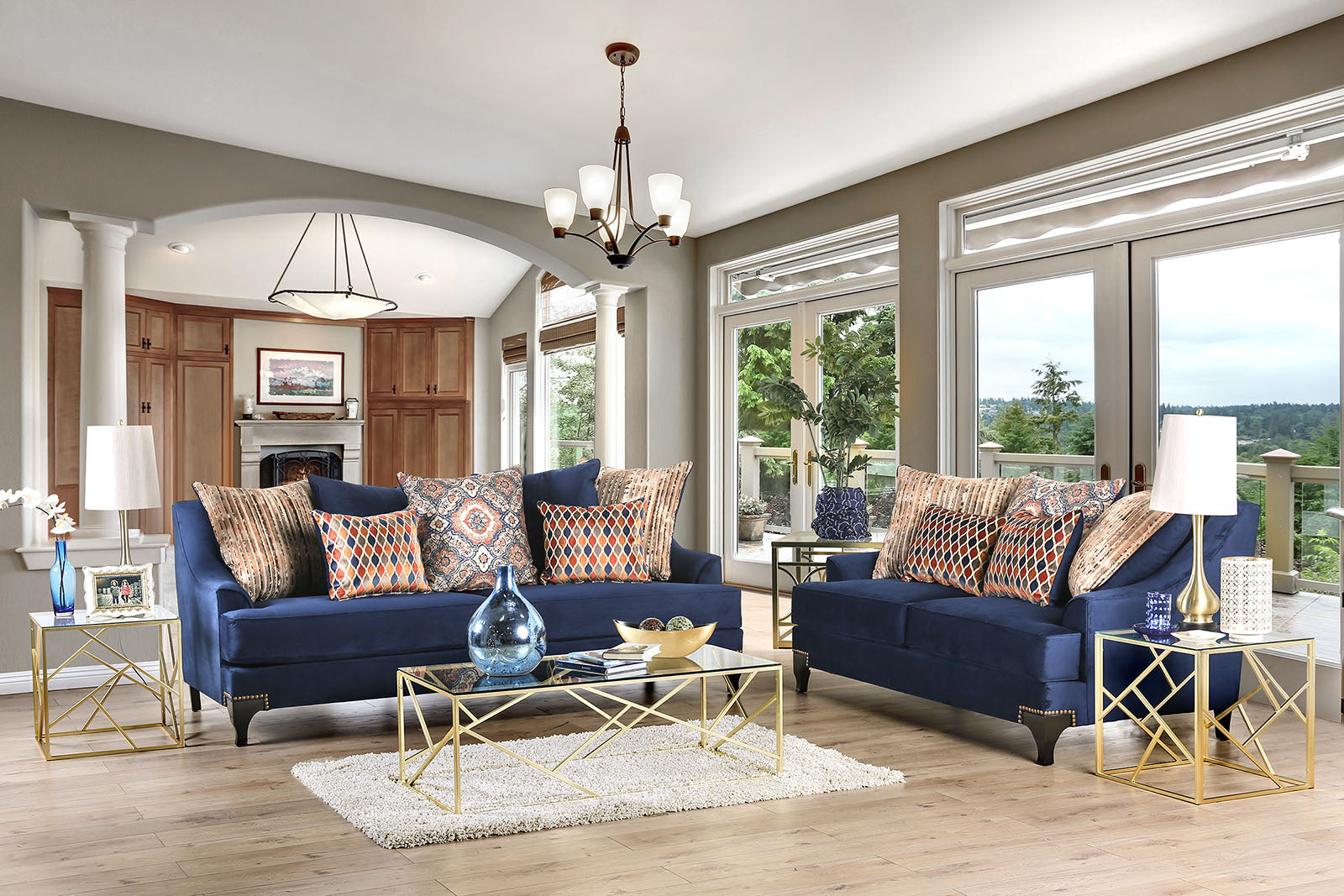 Sisseton Navy Sofa