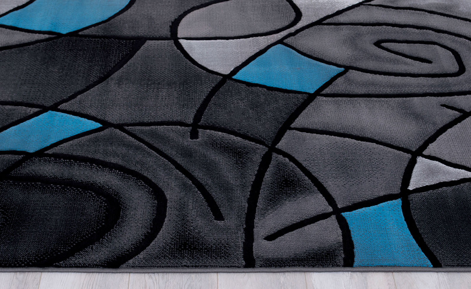 Sivas Charcoal Blue 5' X 8' Area Rug