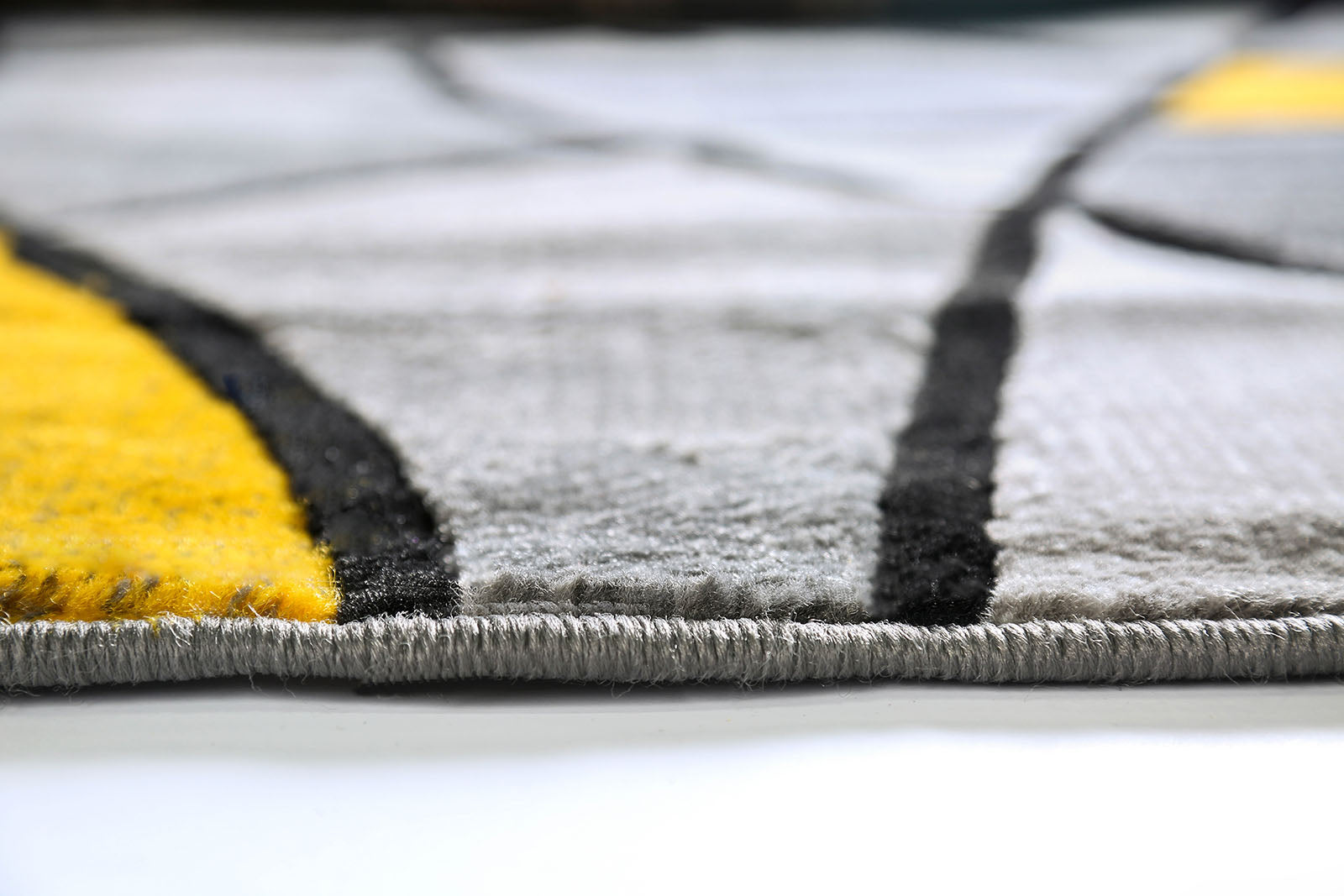 Sivas Charcoal Yellow 5' X 8' Area Rug