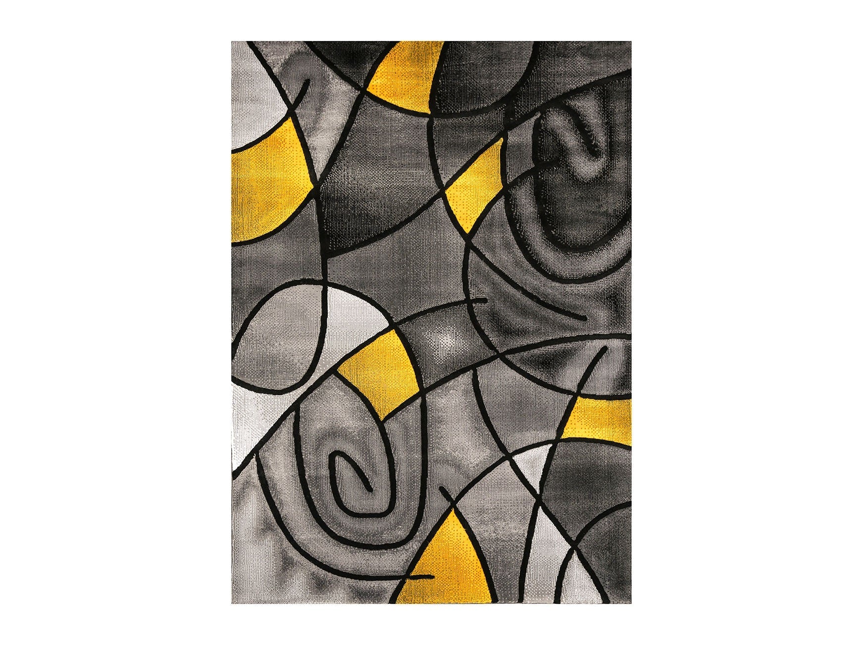 Sivas Charcoal Yellow 5' X 8' Area Rug